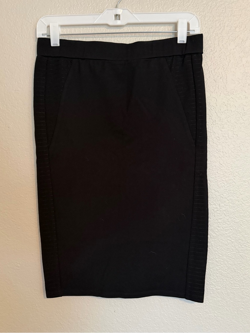 Willow & Clay Black Pencil Skirt with Side Panel Detail